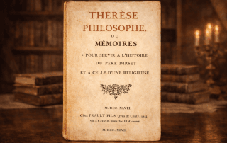 Couverture ancienne du roman Thérèse philosophe, œuvre libertine philosophique du XVIIIᵉ siècle