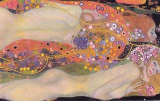 Water Serpents II de Gustav Klimt, œuvre sensuelle illustrant le désir, les regards et les corps enlacés d’une Silent Party à Vienne.